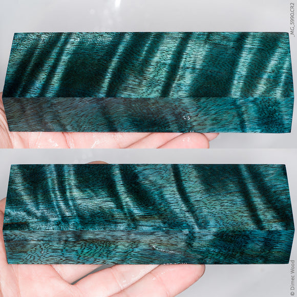 Stabilized curly mango wood block