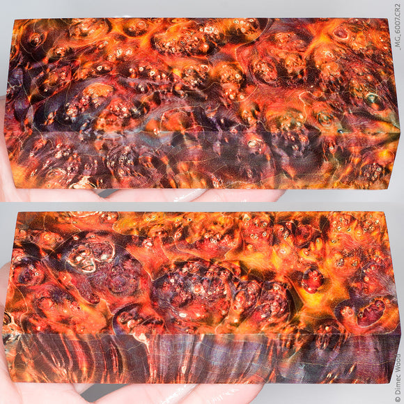 Stabilized box elder burl wood block