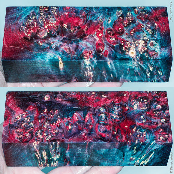 Stabilized box elder burl wood block