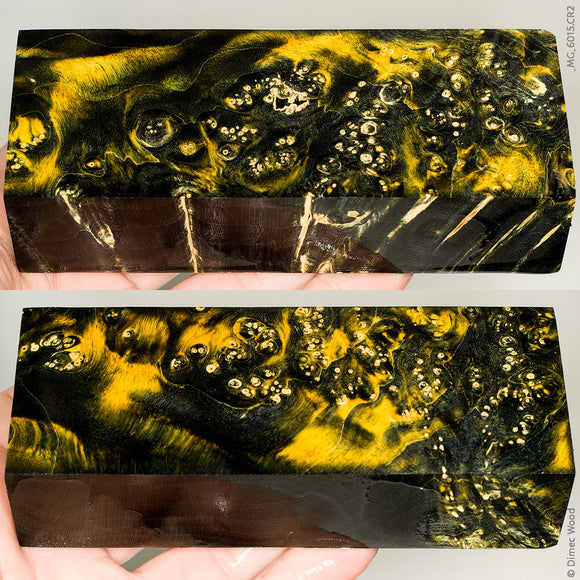 Stabilized box elder burl wood block