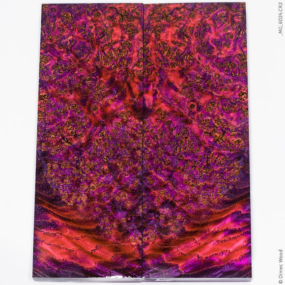 Stabilized black ash burl wood panels