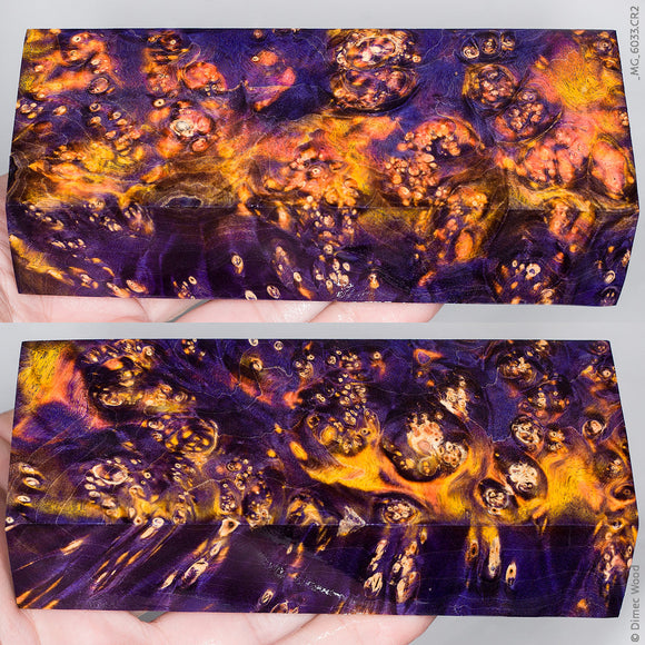 Stabilized box elder burl wood block