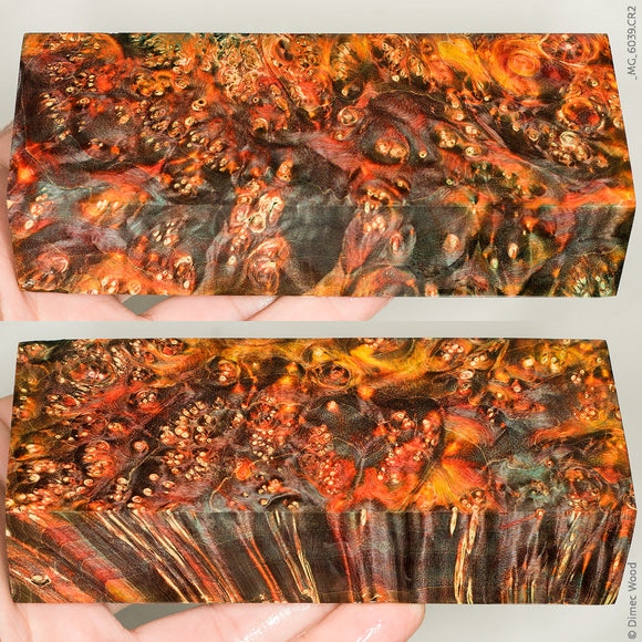 Stabilized box elder burl wood block