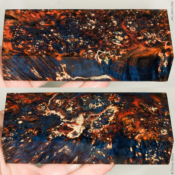 Stabilized box elder burl wood block