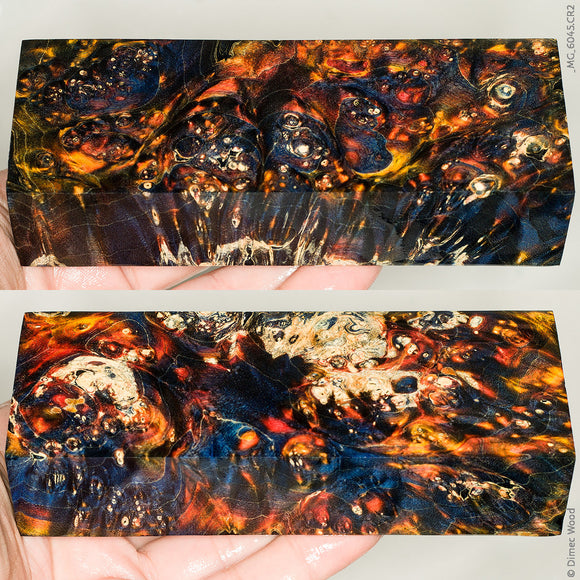 Stabilized box elder burl wood block