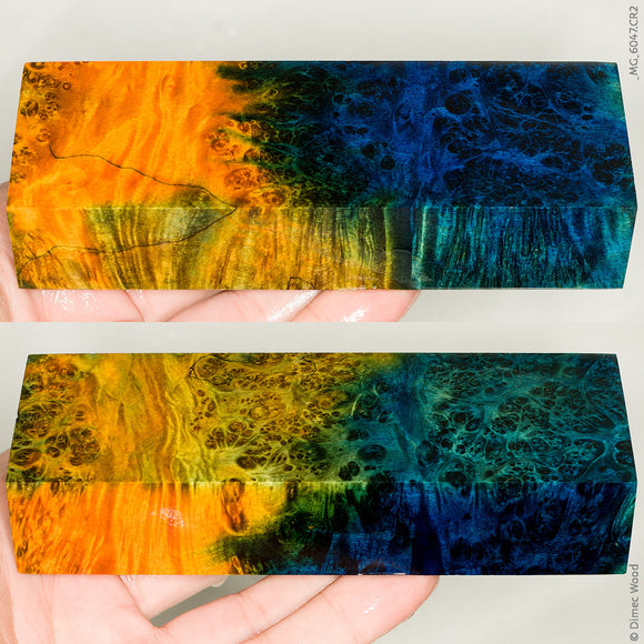 Stabilized box elder burl wood block