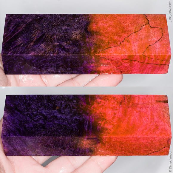 Stabilized box elder burl wood block