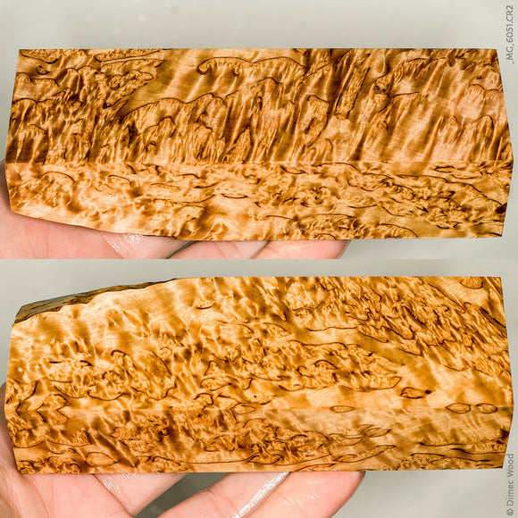 Stabilized masur karelian birch wood block