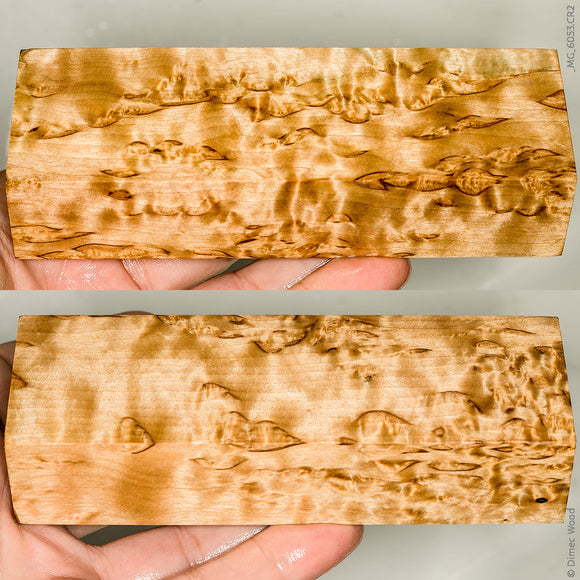 Stabilized masur karelian birch wood block