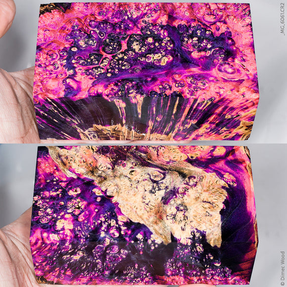 Stabilized box elder burl wood block