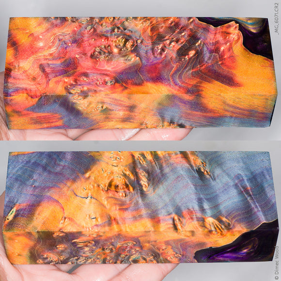 Stabilized box elder burl wood block