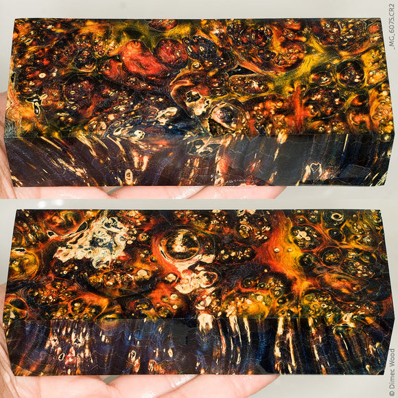 Stabilized box elder burl wood block