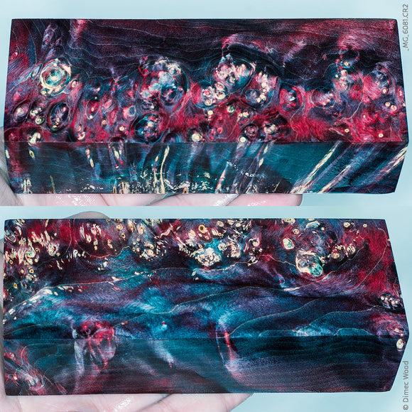 Stabilized box elder burl wood block