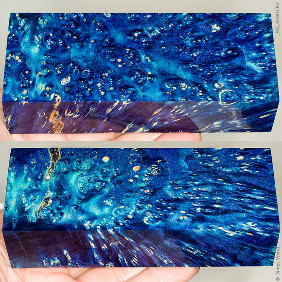 Stabilized box elder burl wood block