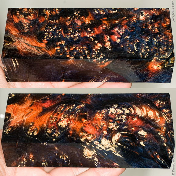 Stabilized box elder burl wood block