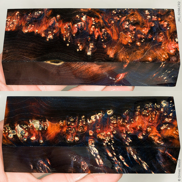 Stabilized box elder burl wood block