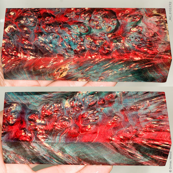 Stabilized box elder burl wood block