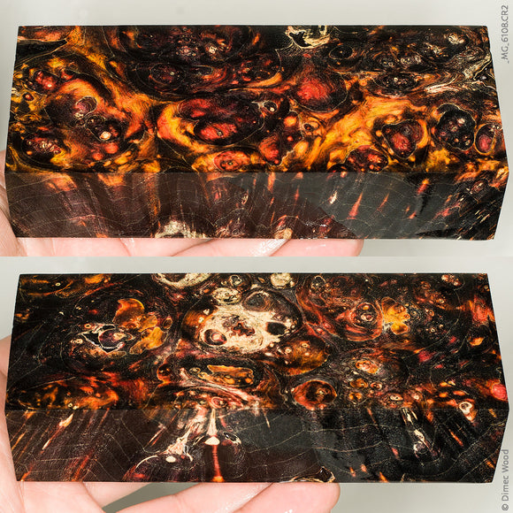 Stabilized box elder burl wood block