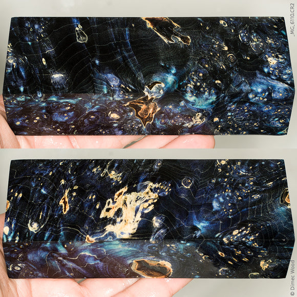 Stabilized box elder burl wood block