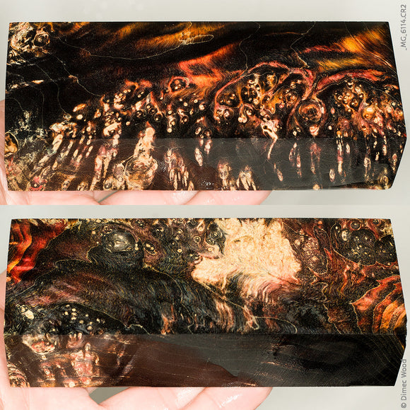 Stabilized box elder burl wood block