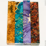 Stabilized wood box elder burl pen blanks 4 pcs