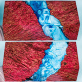 Stabilized hybrid wood black ash burl block