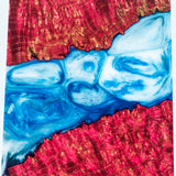 Stabilized hybrid wood black ash burl block