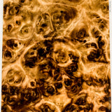 Stabilized wood golden amboyna burl block