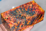 Large stabilized box elder burl wood block