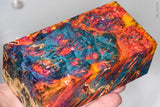 Large stabilized box elder burl wood block