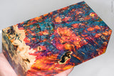 Large stabilized box elder burl wood block