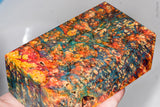 Large stabilized box elder burl wood block