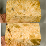 Large stabilized natural box elder burl wood block