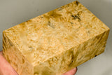 Large stabilized natural box elder burl wood block