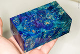 Large stabilized box elder burl wood block