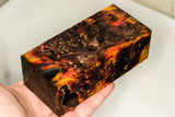 Large stabilized box elder burl wood block
