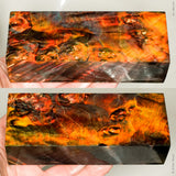 Stabilized box elder burl wood block