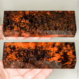 Stabilized masur karelian birch wood block