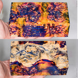 Large stabilized box elder burl wood block