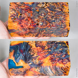 Large stabilized box elder burl wood block