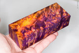 Stabilized box elder burl wood block