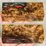 Stabilized spalted maple burl wood block