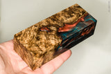 Stabilized spalted maple burl wood block