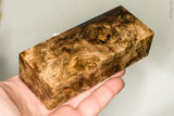 Stabilized spalted maple burl wood block