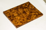 Stabilized golden amboyna burl wood scales
