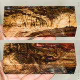 Stabilized spalted maple burl wood block
