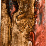 Stabilized spalted maple burl wood block