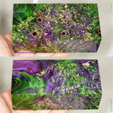 Large stabilized box elder burl wood block