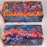 Large stabilized box elder burl wood block