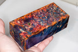 Large stabilized box elder burl wood block
